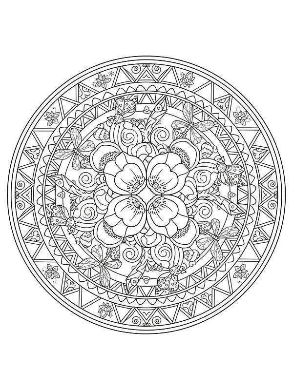 Mandala mit Schmetterlingen und Blumen, Unterkategorie