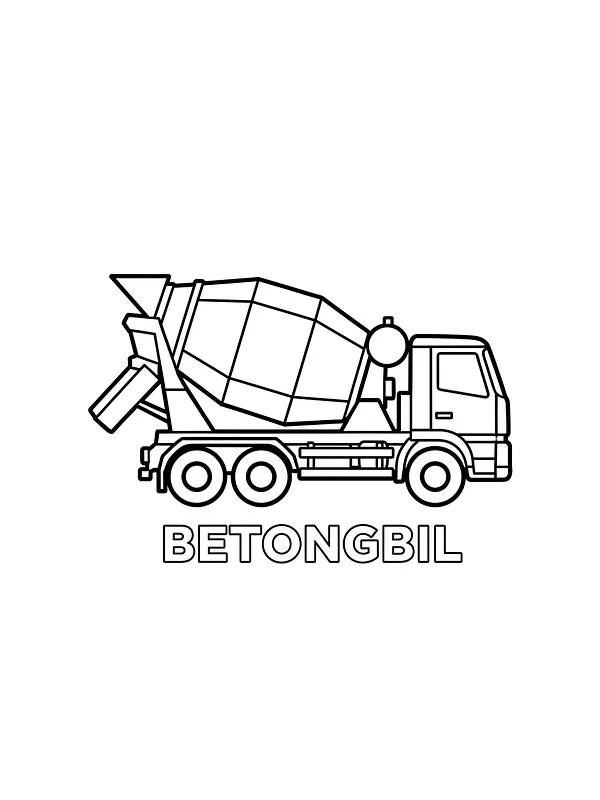 Betongbil for fargelegging, underkategori