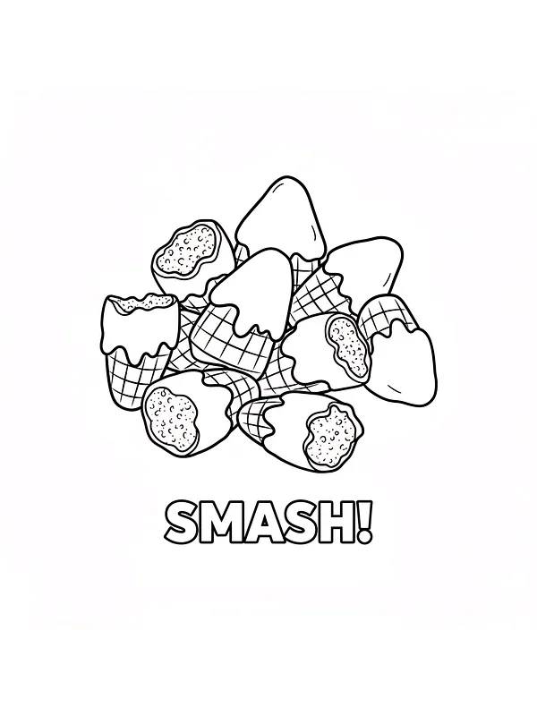 Smash godteri for fargelegging