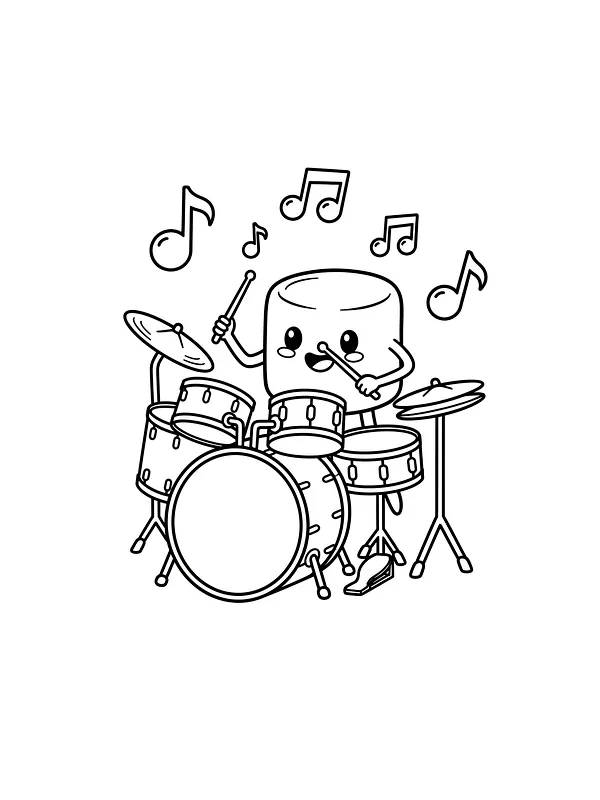 Marshmallow spiller trommer