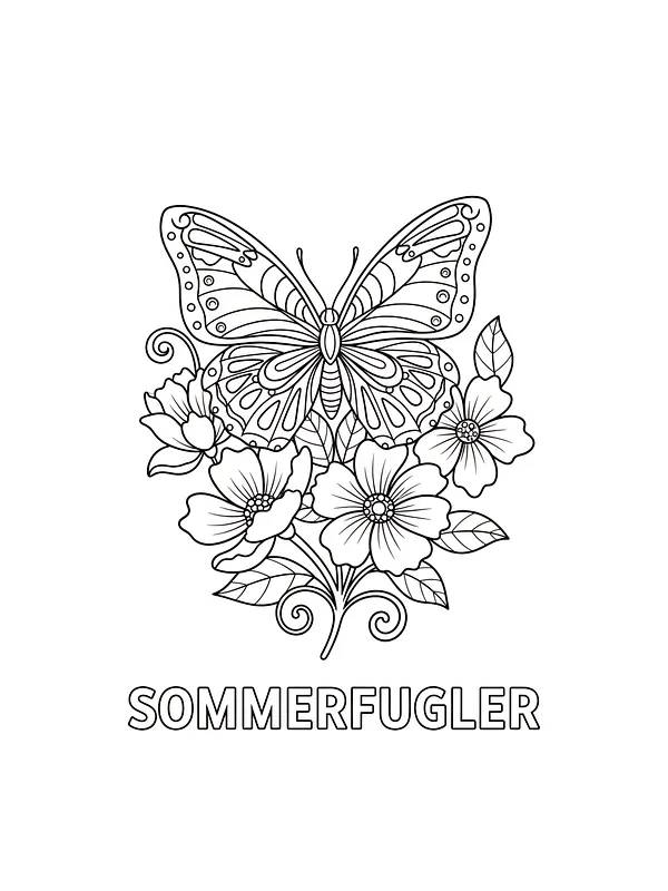 Sommerfugl og blomster, underkategori