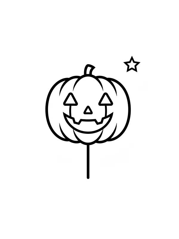 Halloweengræskar og stjerne