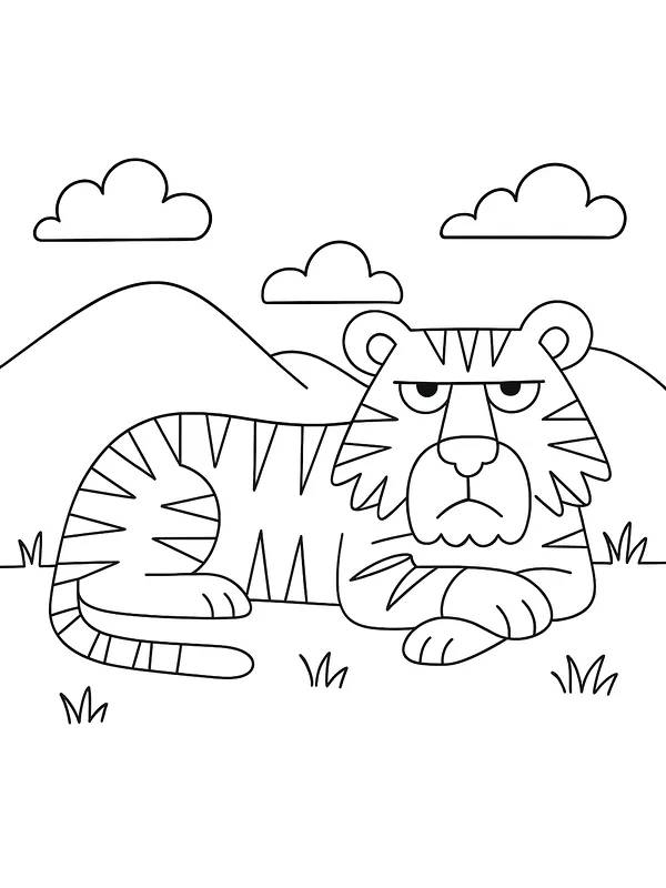 Tiger i bjerglandskab, underkategori