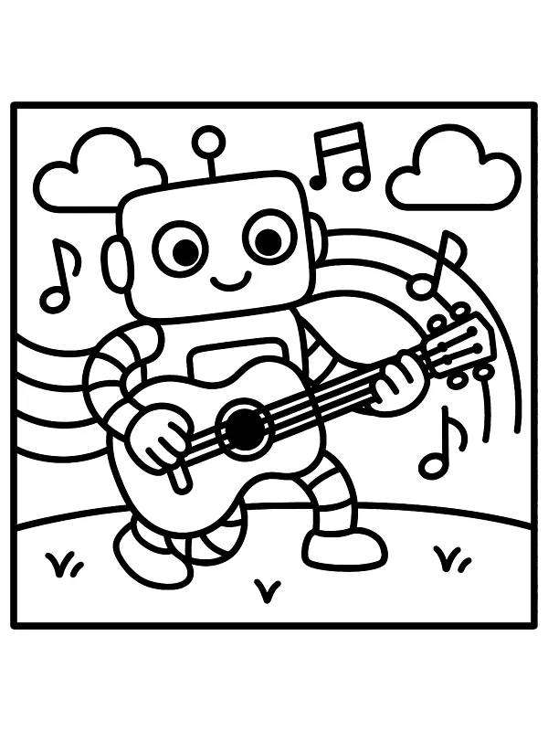 Robot spiller guitar