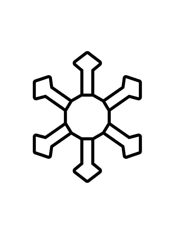 Snøfnugg med geometrisk design, underkategori