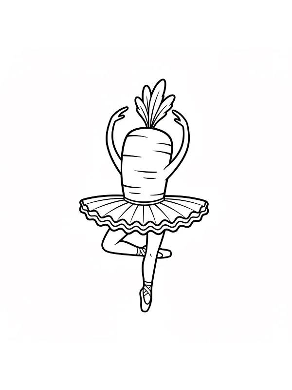 Gulerod klædt ud som ballerina