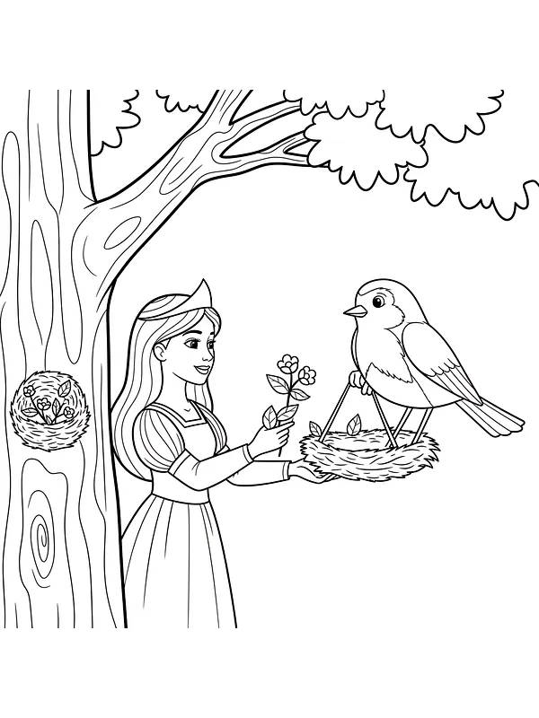 Prinsesse med fugl i tre, underkategori
