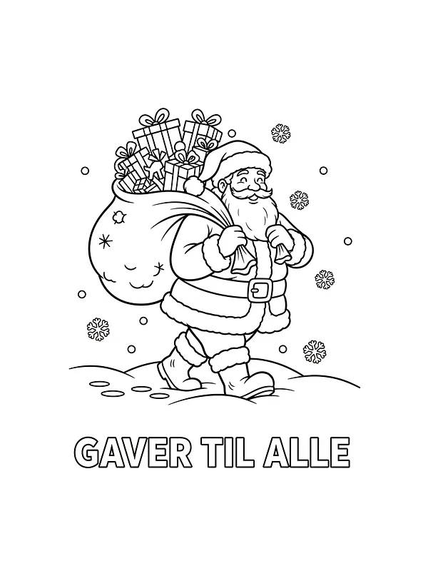 Julemand med gavesæk