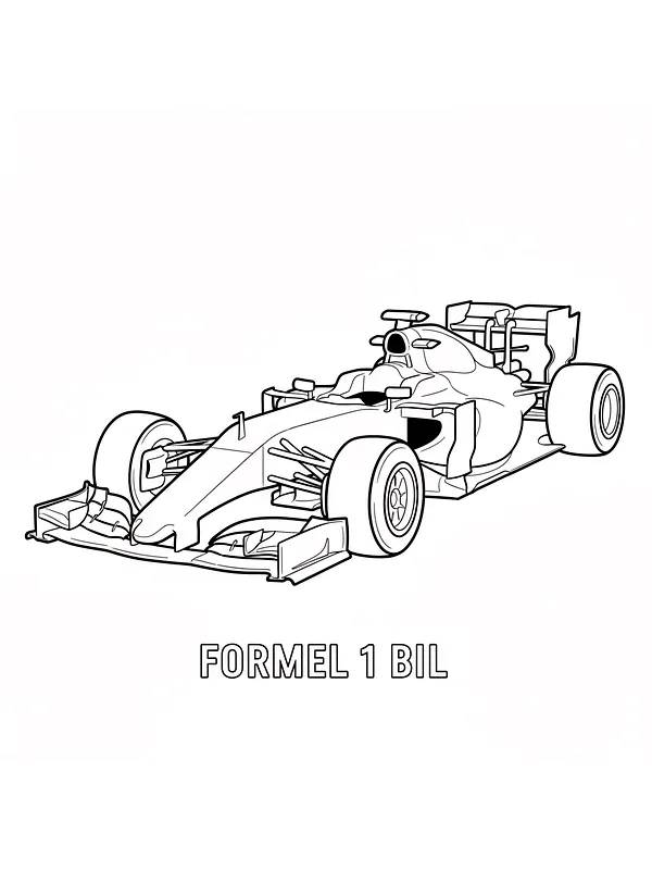 Konturer af en Formel 1-bil