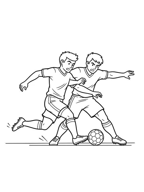 To fotballspillere som kjemper om ballen, underkategori