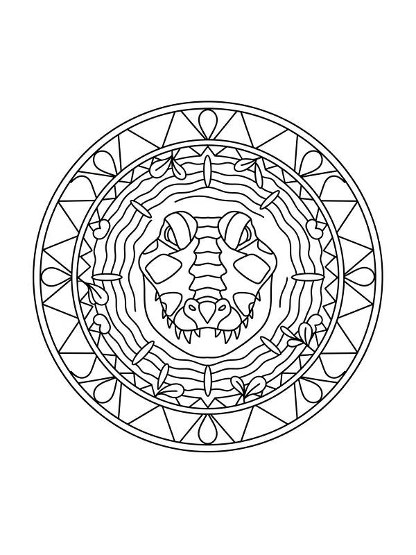 Dragehode mandala med mønster