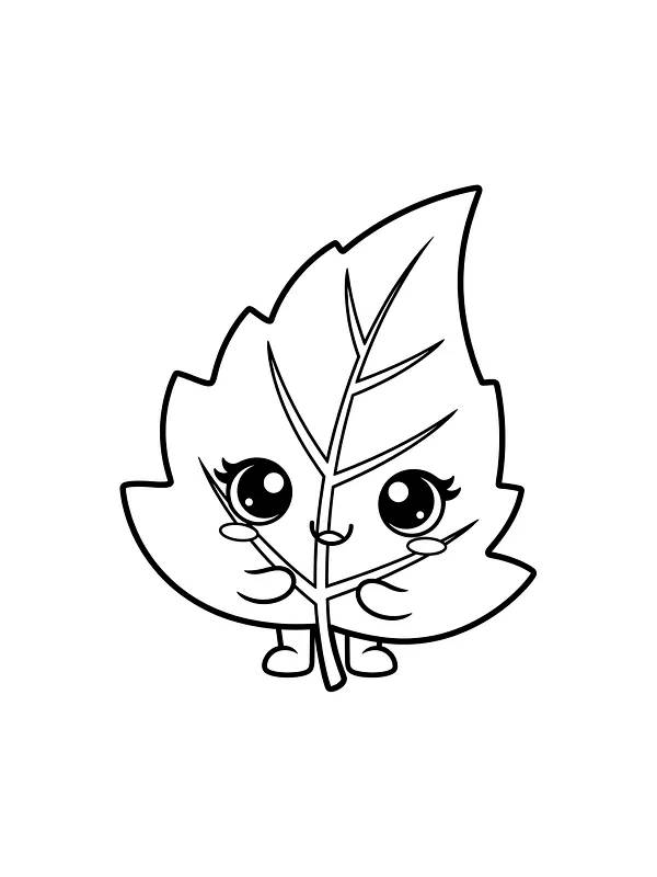 Kawaii blad med øyne