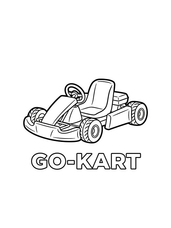 Enkel tegning af en gokart
