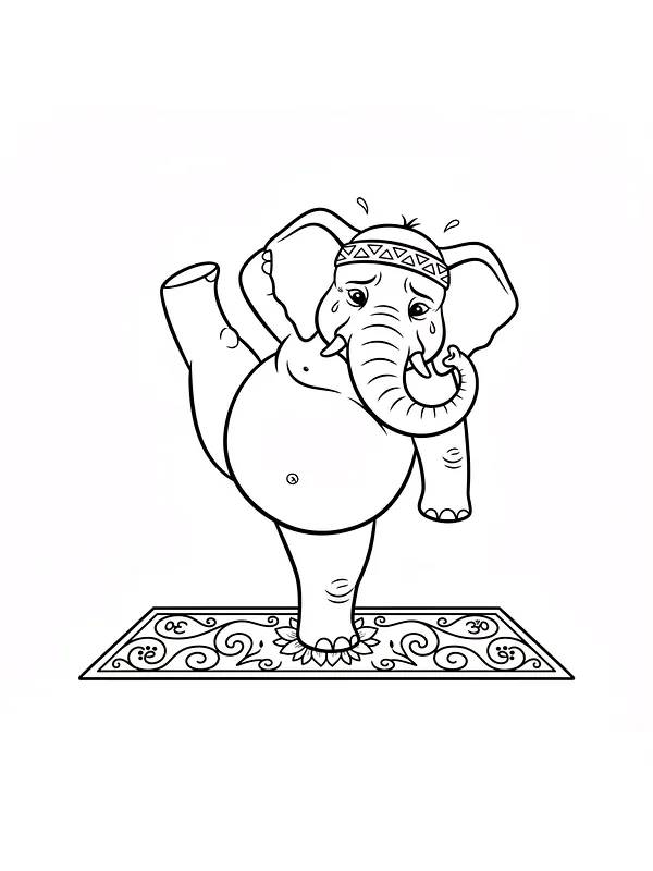 Elefant i yoga stilling, underkategori