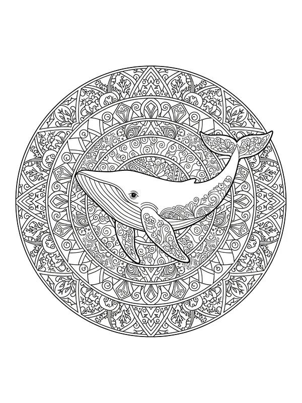 Hval med mandala mønster