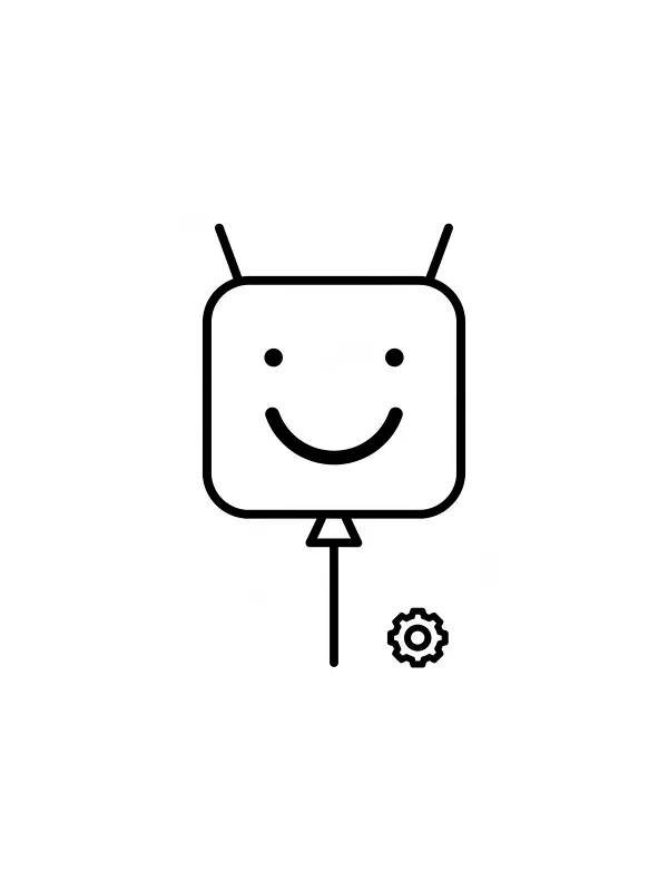Robotballon med smiley