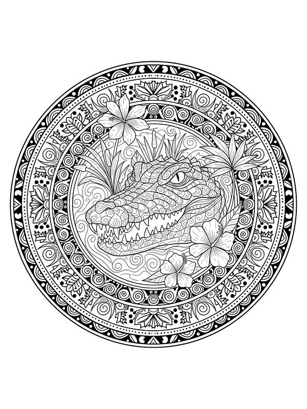 Krokodille i mandala
