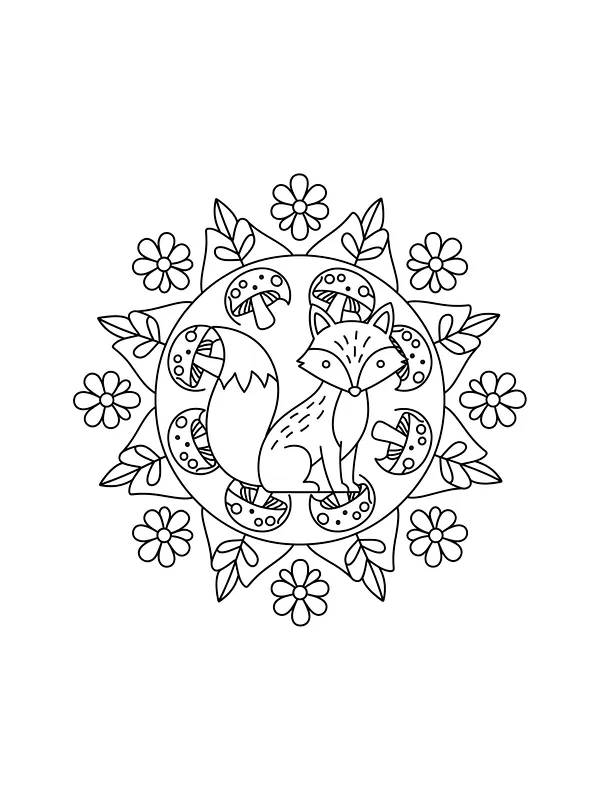 Rev i mandala med sopp