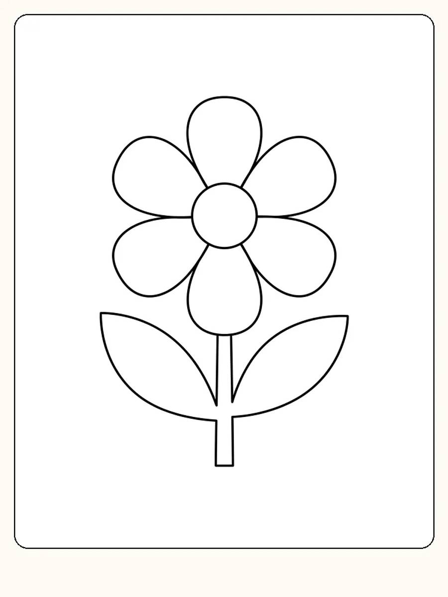 Blåveisblomst med seks avrundede kronblad og rund midte på en kort stilk med to blader, alene på et hvitt ark