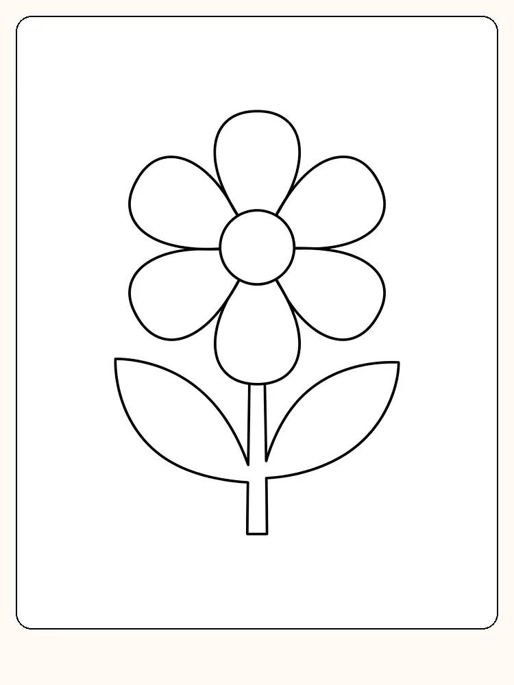 Blåveisblomst med seks avrundede kronblad og rund midte på en kort stilk med to blader, alene på et hvitt ark