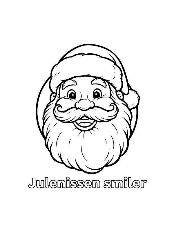 Julemanden smiler