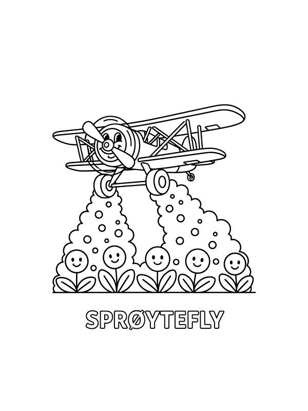 Sprutflygplan över blommande buskar, underkategori