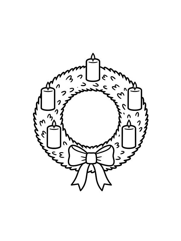 Adventskrans med fem lys