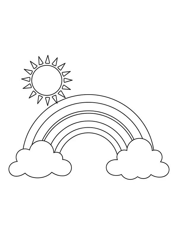 Regnbue med sol og skyer, underkategori