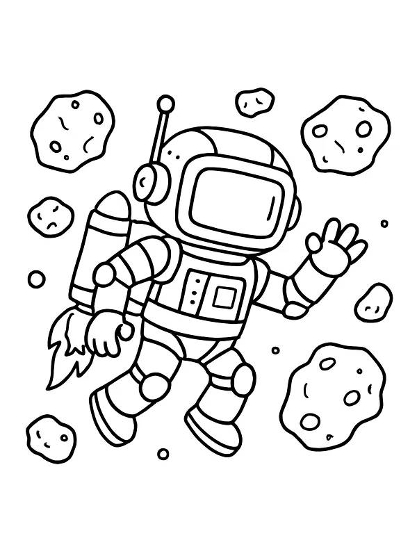 Astronaut svæver i rummet