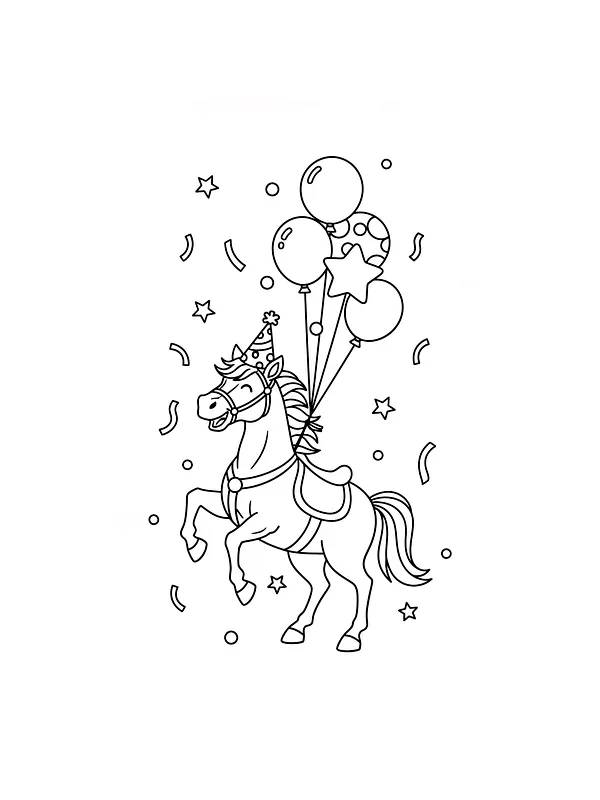 Hest med ballonger, underkategori