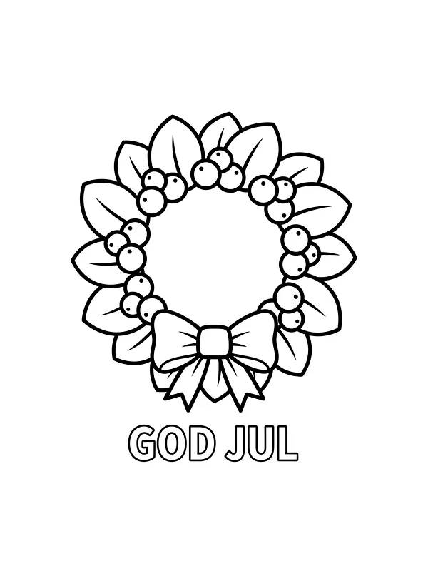 Julekrans med god jul-tekst, underkategori