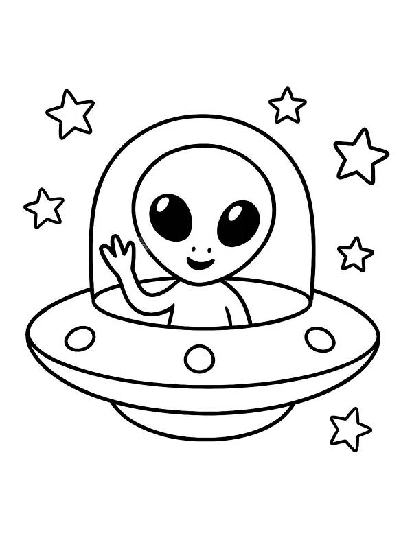 Alien i rumskib