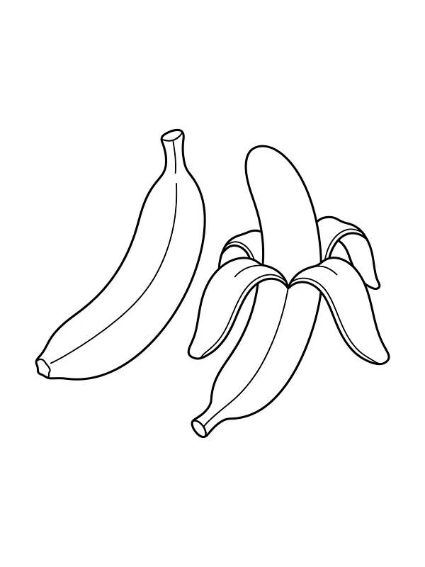 Frukt med hel banan og halvskrelt banan