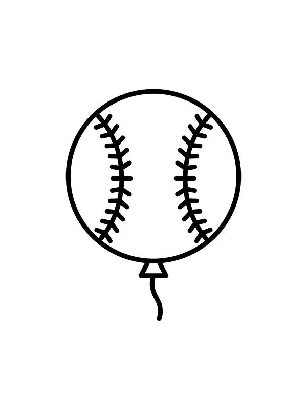Ballon med baseballmotiv