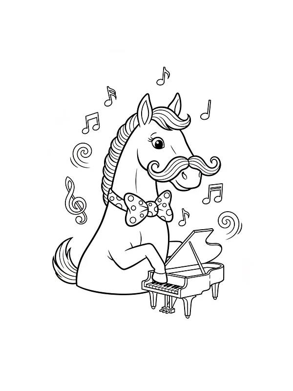 Hest spiller piano, underkategori