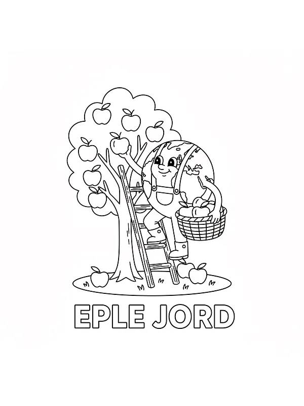 Verdensfigur plukker æbler