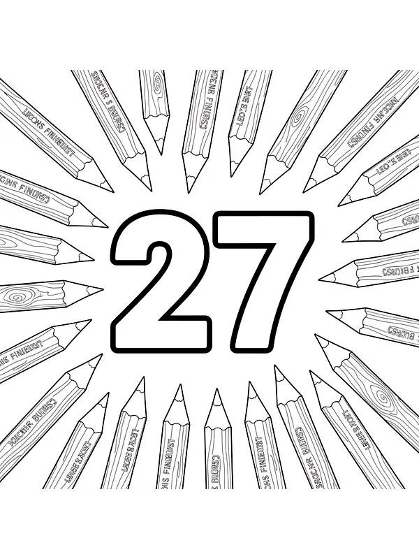 Bleistifte und Nummer 27, Unterkategorie