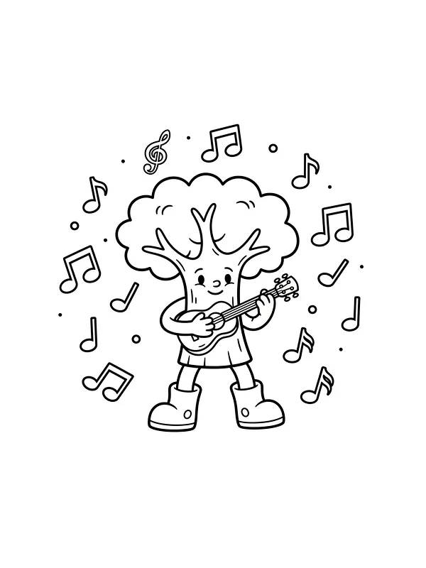 Brokkoli spiller gitar