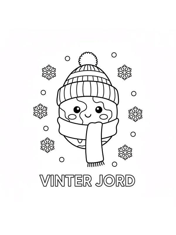 Vinterjord med hue