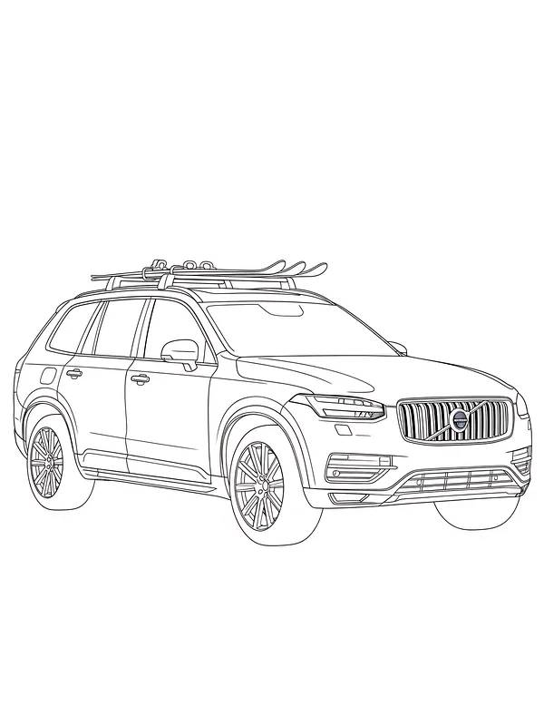 Volvo SUV med skistativ, underkategori