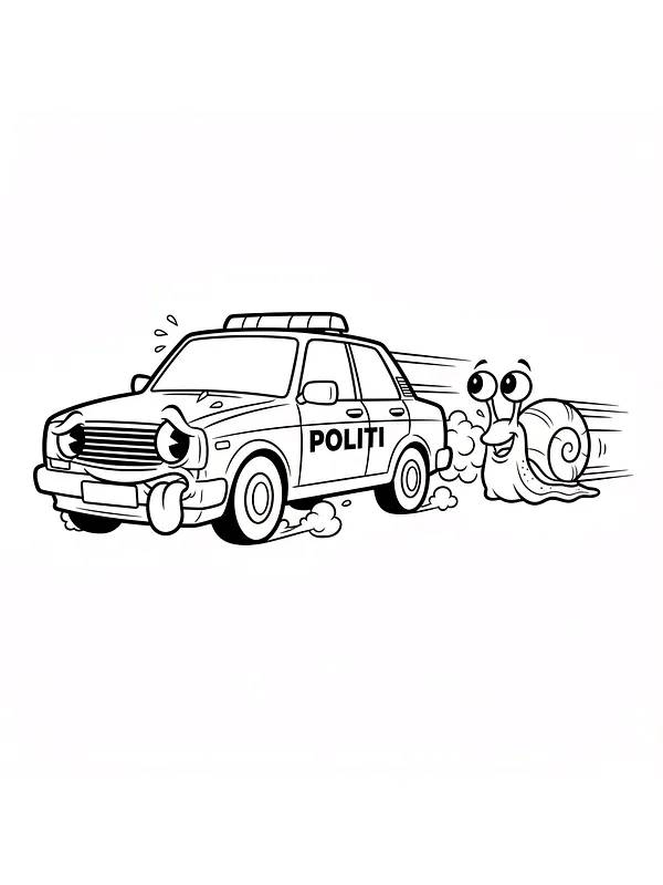 Politibil jaget av snegle