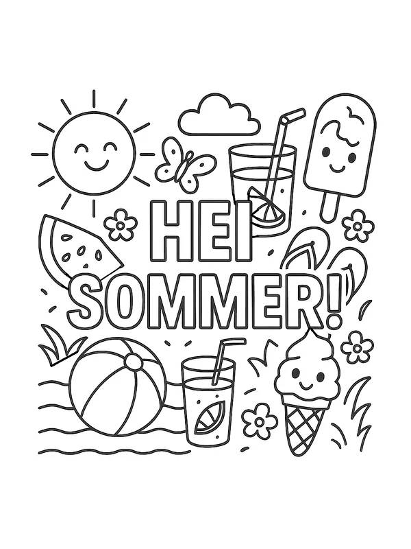 Sommermotiv med sol og strand, underkategori