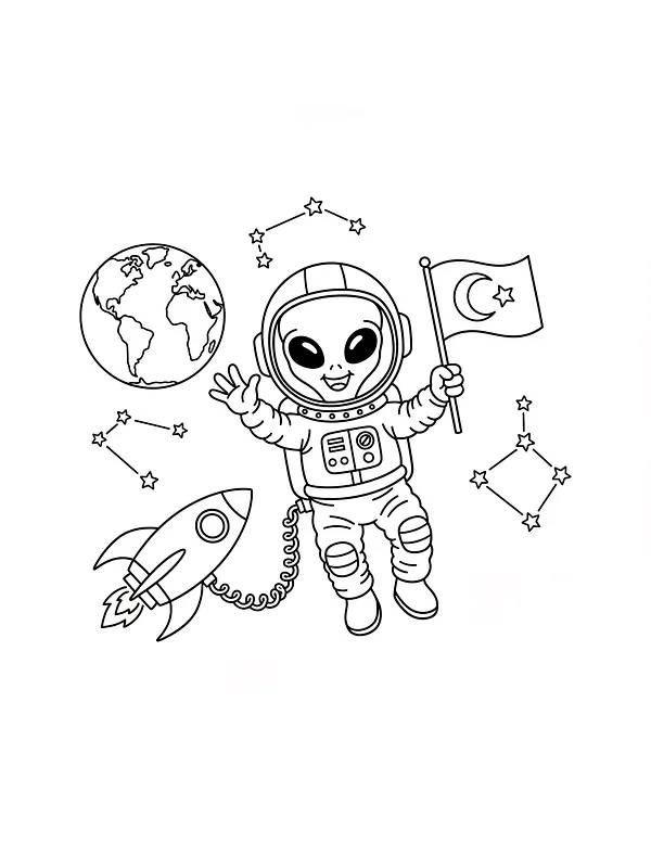 Rumvæsen i astronautdragt