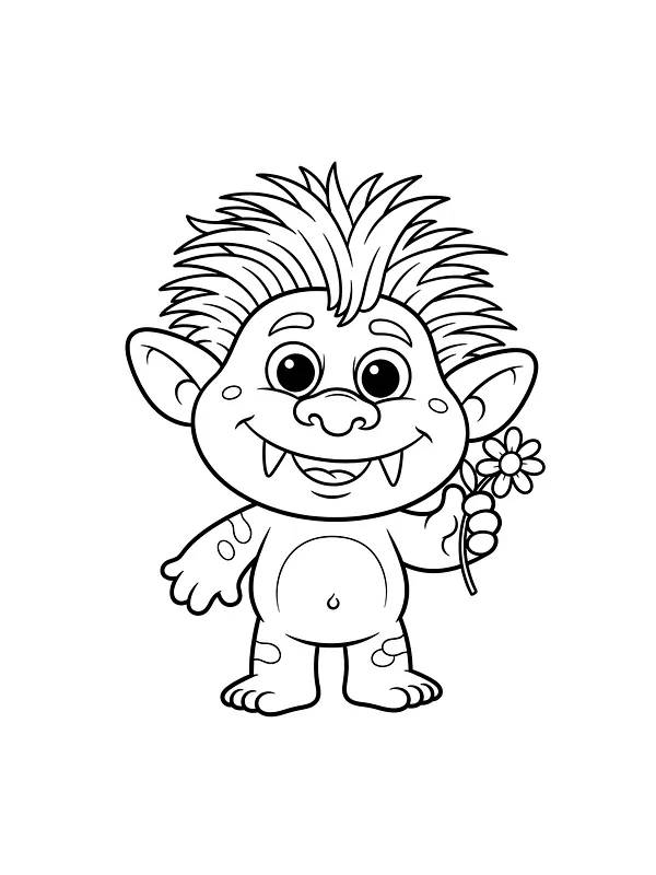 Troll med blomst