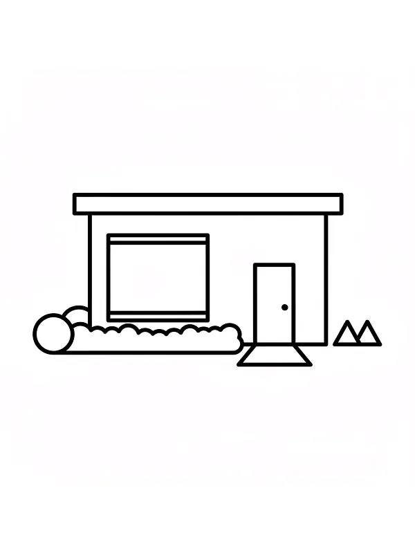 Enkelt hus minimalistisk stil