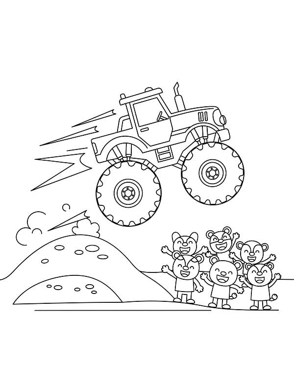 Monstertruck i luften med barn, underkategori
