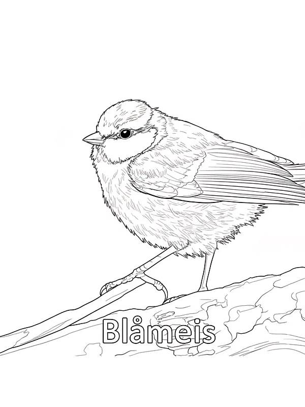 Blåmeis på gren, underkategori