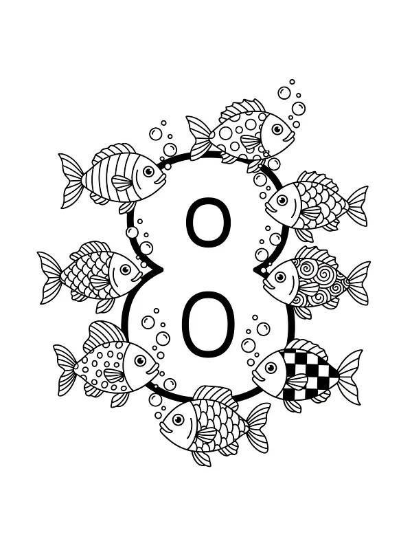 Bunte Fische um Zahlen, Unterkategorie