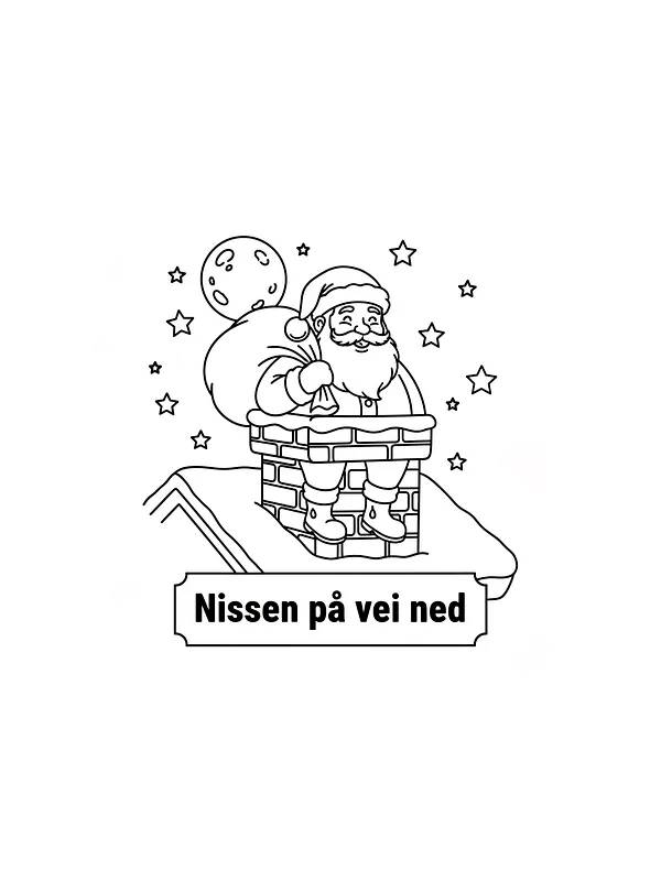 Julemanden i skorstenen