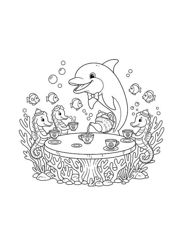 Delfin serverer te